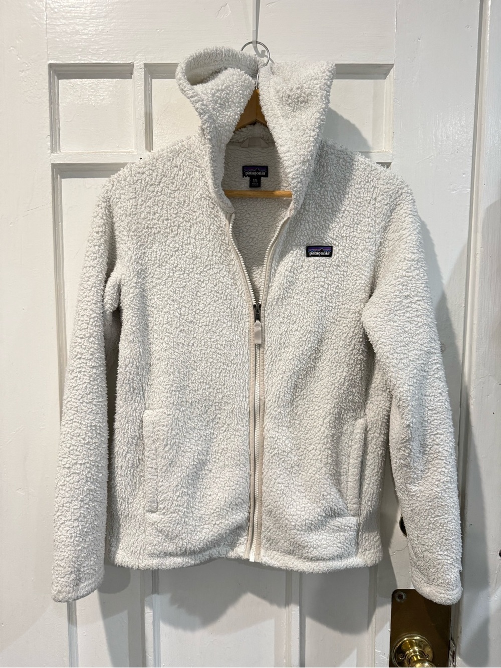 Patagonia Cream/Off-White Full-Zip Sherpa Jacket
